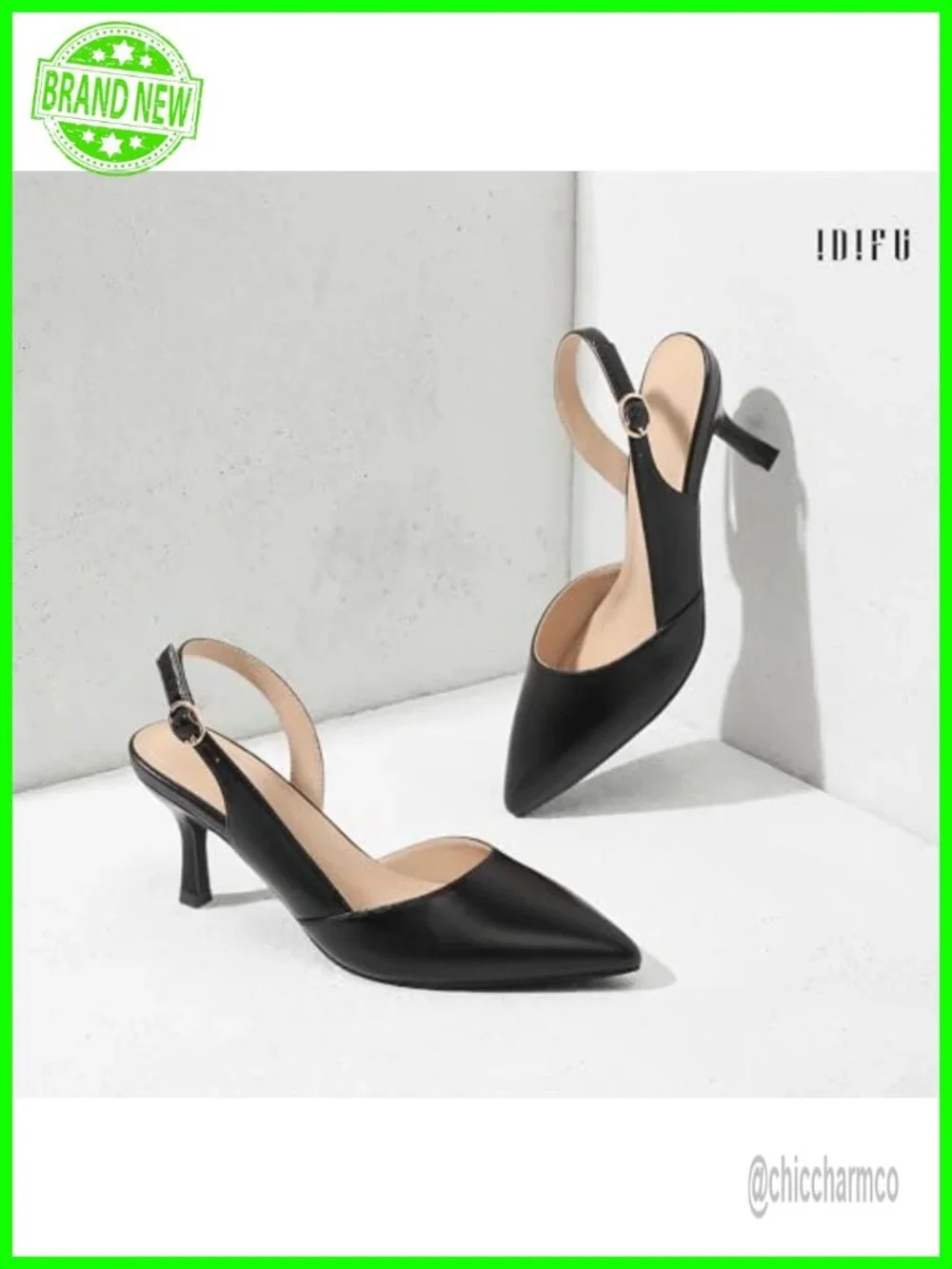 Slingback Kitten Heels D'Orsay Pumps Closed Toe Pointed Dress Shoes